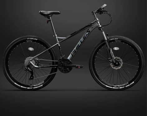 菲利普山地车自行车架变速成人双碟刹越野男女...