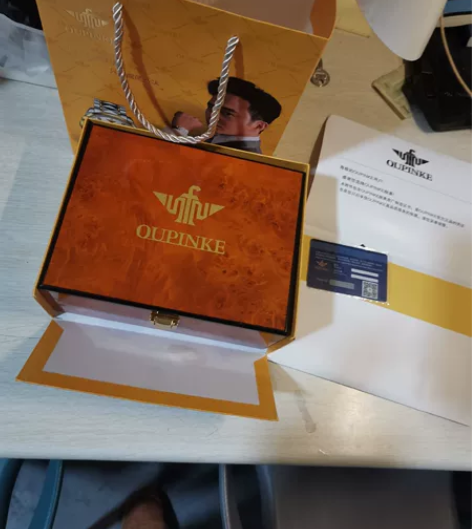 欧品客瑞士认证(OUPINKE) 手表男陀...