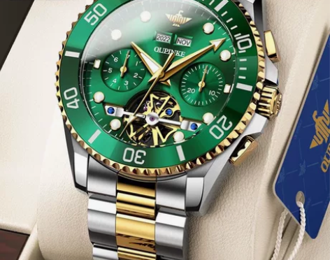 2022年新款瑞士欧品客男士手表多功能全自...