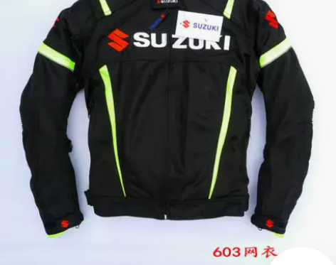 16新款夏季网眼布摩托车赛车服/铃木骑行透...