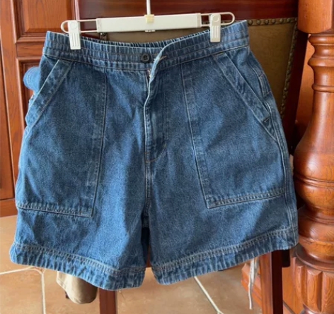 欧货实体店入牛仔短裤 均码 长度在膝盖上 ...
