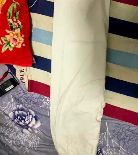 白裤子，米白色宽松休闲棉麻裤长91 感兴趣...