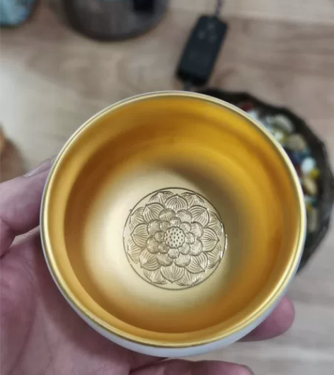 实物实拍，鎏金工艺鱼跃龙门主人杯  三证齐...