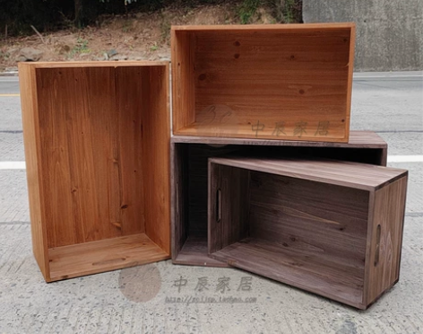 收纳箱 实木箱水果筐装饰拍摄道具