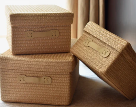 衣服收纳箱抽屉式储物盒编织收纳筐玩具收纳盒...