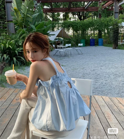 吊带背心女外穿夏季设计感小众三亚海边旅游挂...