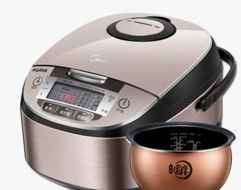 美的电饭煲4L智能家用电饭锅一键柴火饭WF...