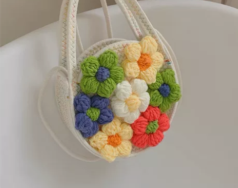 今年流行秋冬花朵包包女2022新款小众设计...