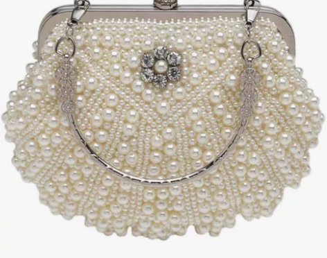 名媛晚宴小包包珍珠手拿包女搭配旗袍的手包宴...