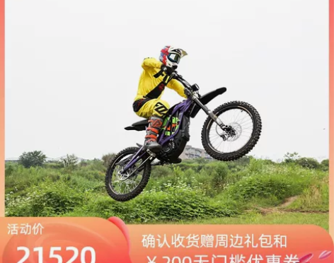 虬龙轻蜂X 幻影版电动越野摩托车非上路版两...