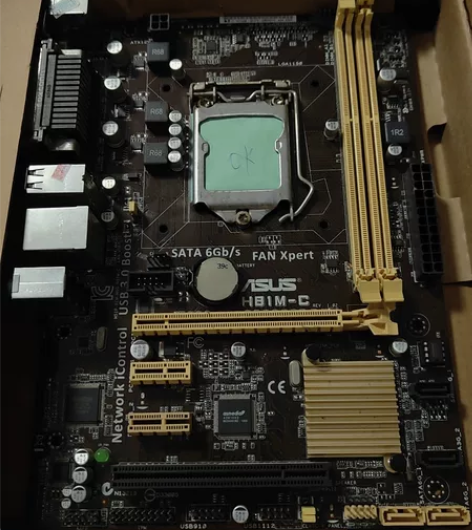 二手主板，主机板子坏了临时在电脑城搞的一块...