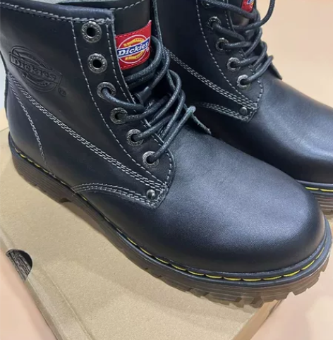 Dickies马丁靴男高帮秋冬季英伦风真皮...