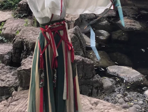 汉服出租 青衫吟【晚与风】晋制交领齐腰一片...