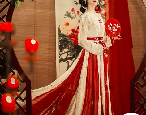 ?星宿汉服女原创中国风古装学生齐腰齐胸襦裙...