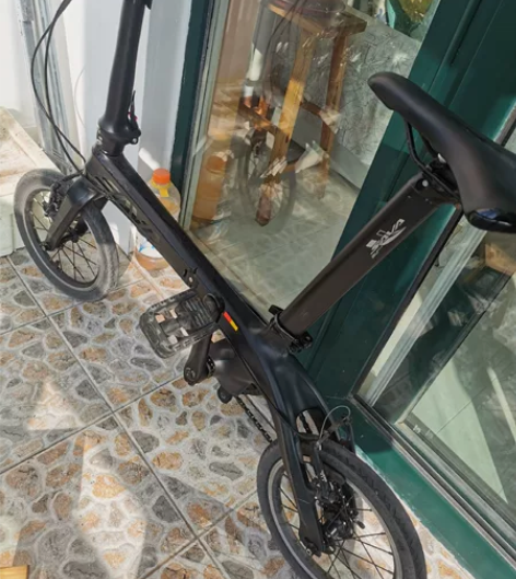 sava14寸单速折叠车，碳纤维车架，八成...