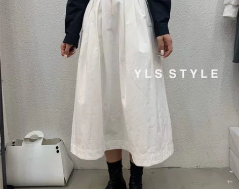 气质a字裙2021春季新款女中长款大摆高腰...