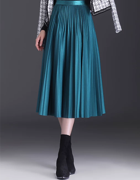 百褶裙秋冬中长款高级感2022新款高腰a