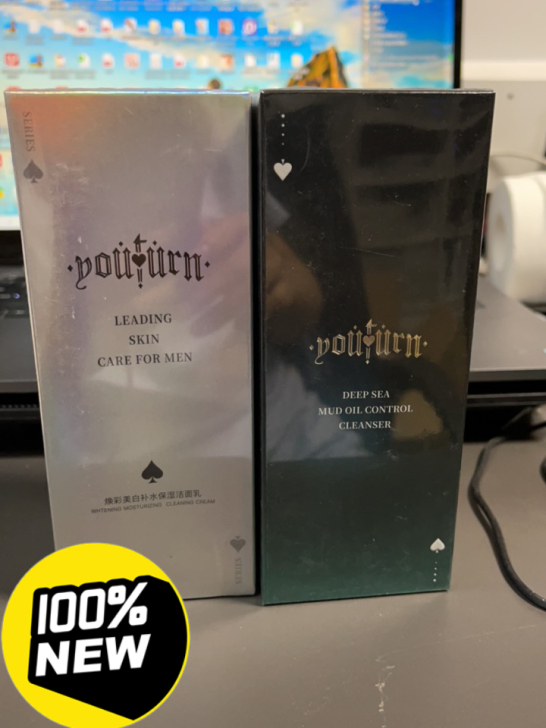 俞唐男士控油美白洗面奶，两瓶套装