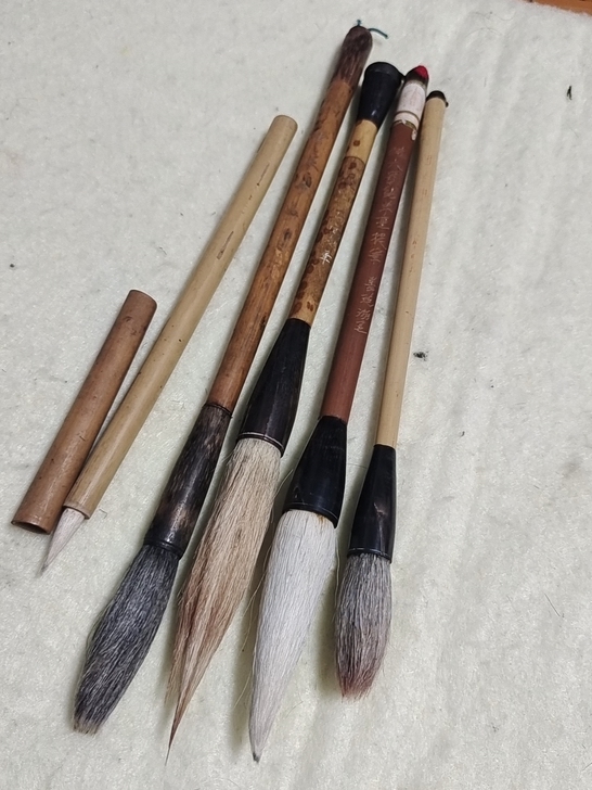 老毛笔一组，画画还可以