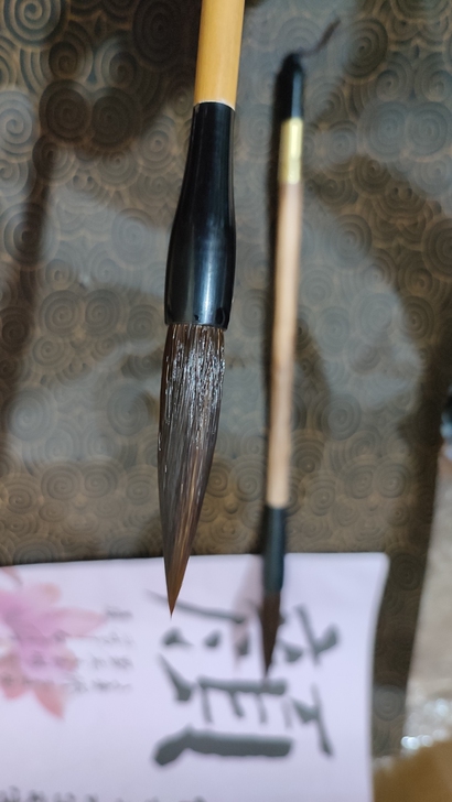 2支农耕笔庄长锋毛笔 山马毛笔 再送3支好...