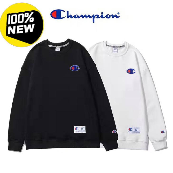 champi冠 经典百搭素色圆领卫衣套头衫...