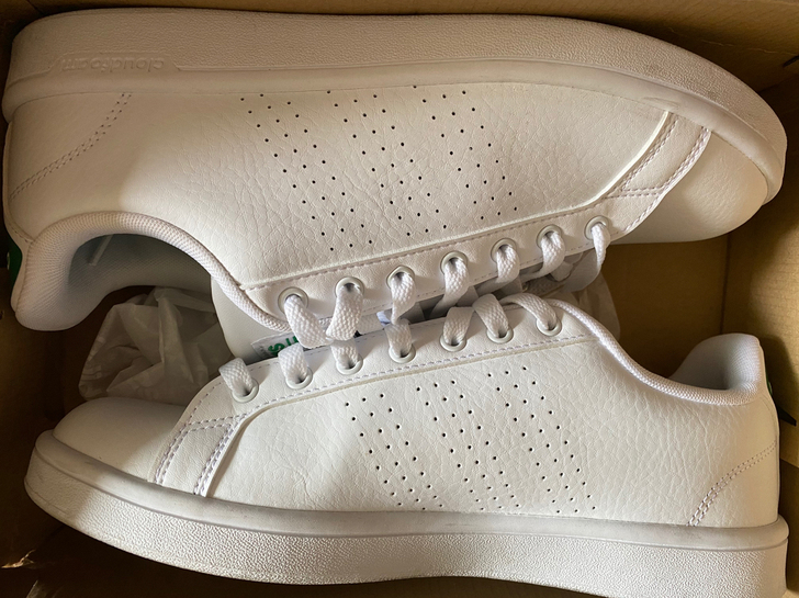 Adidas阿迪达斯三叶草绿尾小白鞋运动休...