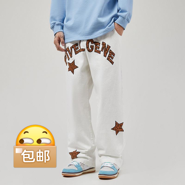 美式oldschool朋克工装裤男潮牌in...