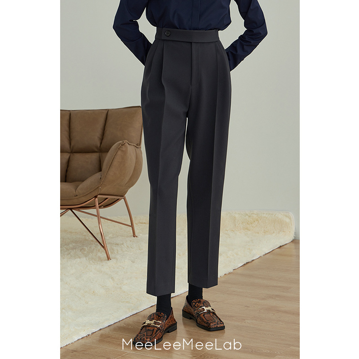 MeeLeeMeeLab 原创高腰一粒扣挺...