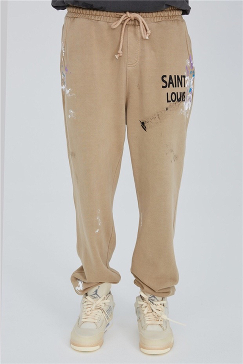 Saint Louis时尚复古束脚卫裤明星同款