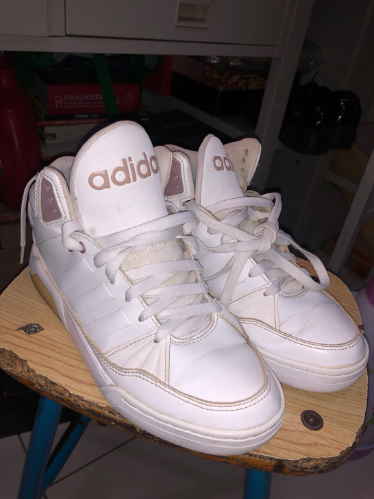 阿迪达斯正品女神鞋高帮小白鞋38.5