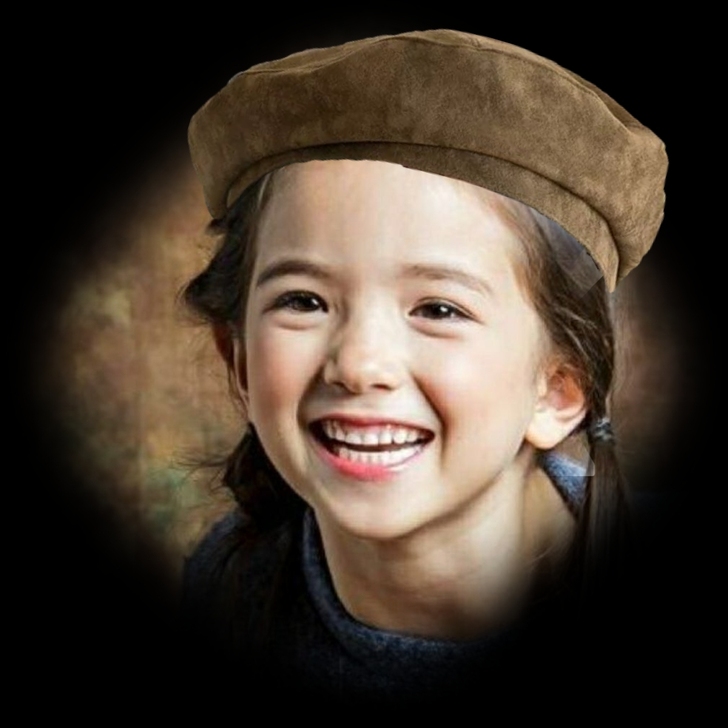 借我 军绿色 复古贝雷帽,涨涨麻麻,红色...