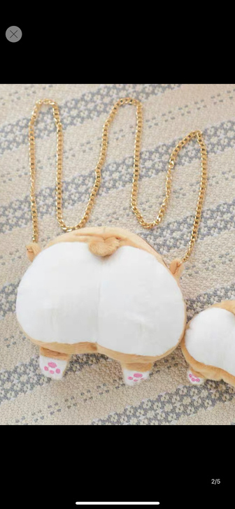 卡通柯基屁股单肩包