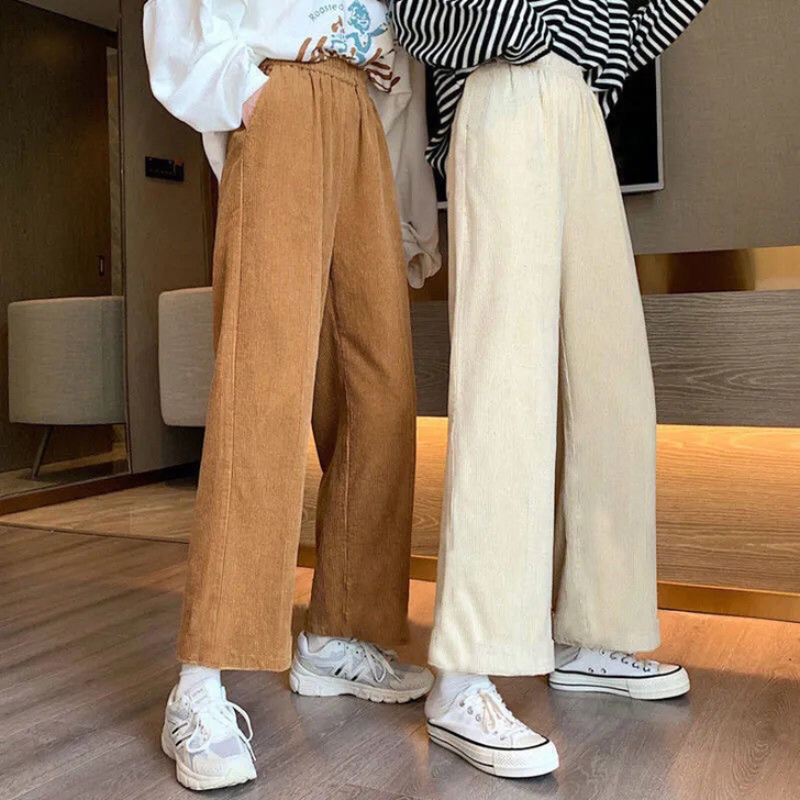 【加绒/不加绒】，阔腿裤女学生秋冬，202...