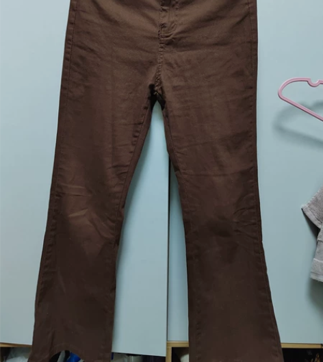 高腰微喇叭牛仔裤女春秋新款修身弹力百搭显瘦...