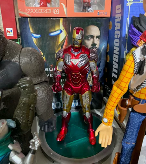 正版gk漫威钢铁侠模型战损版MK6托尼双头...