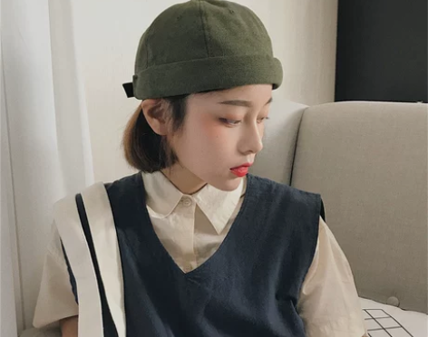 欧美风街头休闲百搭嘻哈雅痞瓜皮帽日系原宿男...