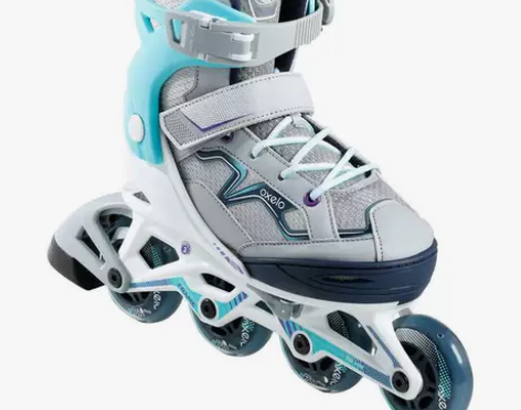 迪卡侬溜冰鞋儿童初学者中大童轮滑鞋滑冰鞋滑...