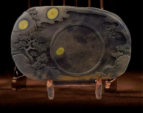 端砚梅花坑石眼文房实用礼品包邮天然柯东