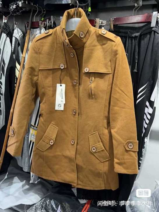 全新 自家男装店处理，男款中长款呢子风衣 ...