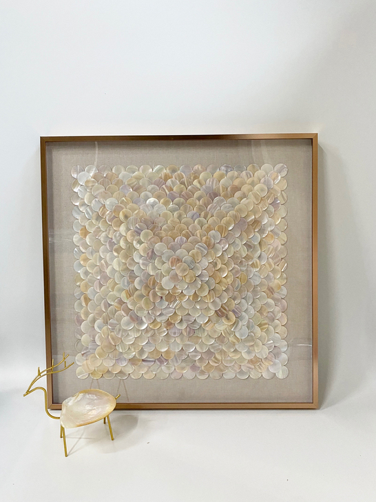 天然贝母片装饰画