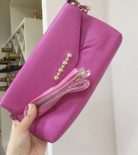 全新头层牛皮女士手拿包小背包，真皮长款手包...