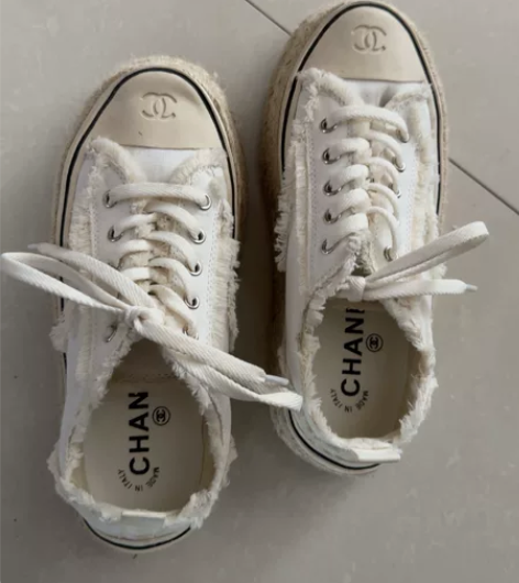 小香风帆布鞋编织底厚底，原标 420买的 ...