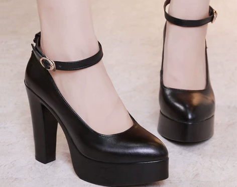 头层牛皮超高跟单鞋大小码防水台旗袍走秀女鞋...