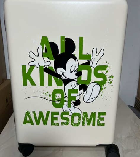 不莱玫行李箱24寸白色米奇拉杆箱 全新正品...