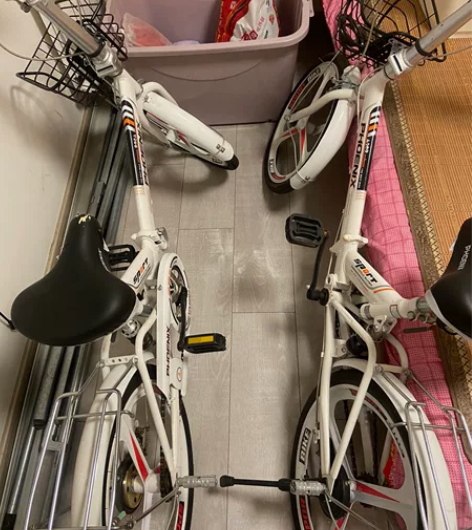 凤凰折叠20寸白色单速减震铝合金自行车学生...