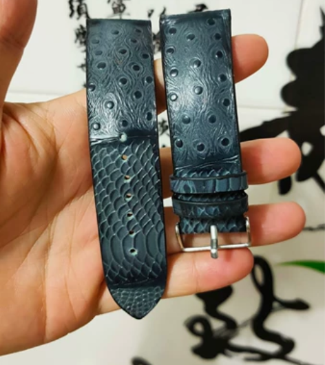 手工制作真皮牛皮表带，精工细作，工匠精神，...