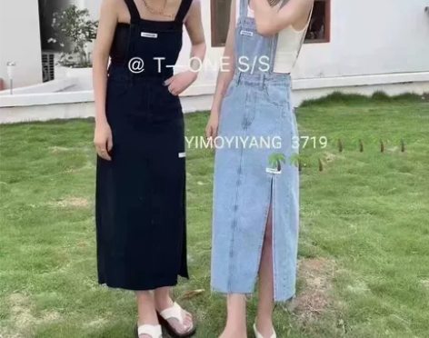 3.5#大静儿#设计感开衩背带裙3719 ...