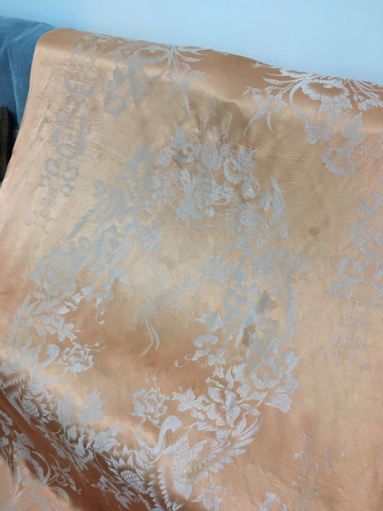 老真丝面料真丝软缎非老花布老锦缎老土布