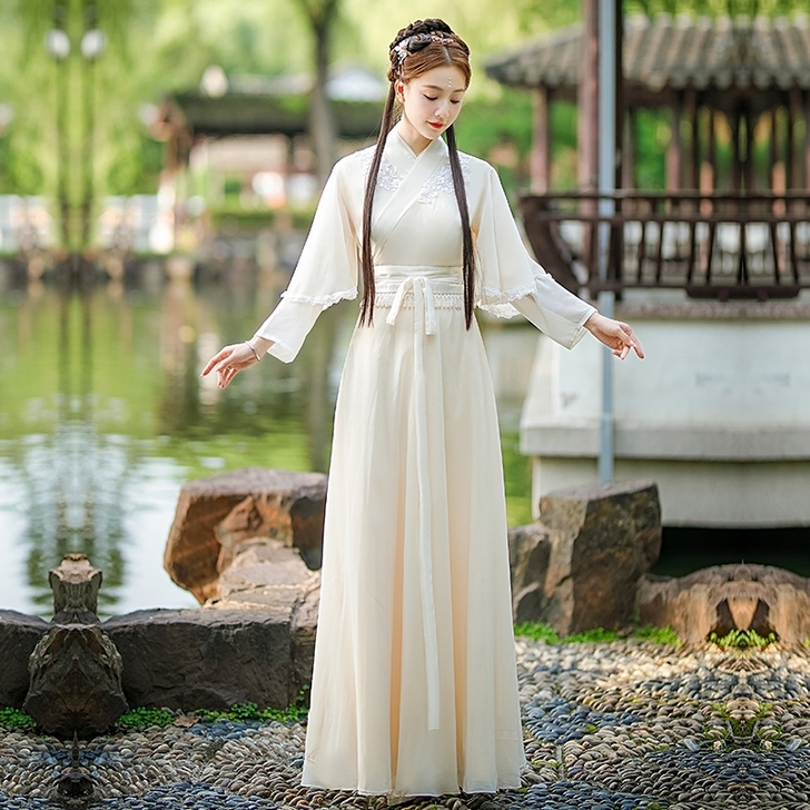 改良汉服女2021新款古装中国风仙气飘逸交...