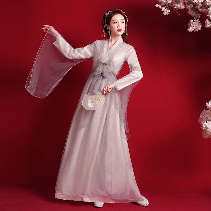 原创改良汉服女古装中国风古风仙气飘逸套装古...